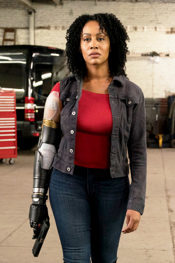 marvelheroes: First look at Misty Knight and her new bionic arm in Luke Cage Season 2