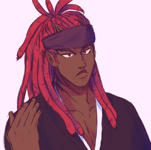 sheeppop: Had the thought of renji with dreads and blacked out 