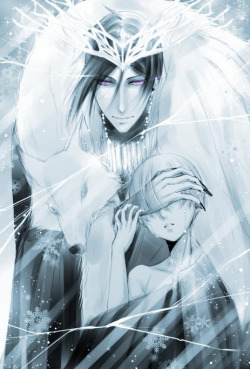 bc-hell:Snow•King Sebastian and his little Snow•Prince Cielby jinko