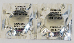foaming:  Jenny Holzer Expiring for Love is Beautiful but Stupid. 