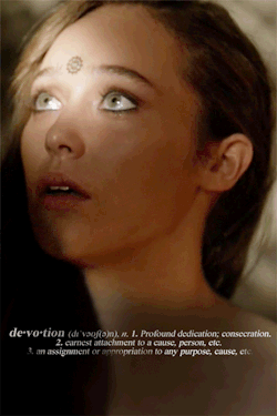 thegreato95:  Devotion She looked up She looked up  and understood Understood the meaning of that word Understood what it means to be devoted  Devoted and loyal  Willing to do all she can All she can to show  Show her devotion and loyalty Show her