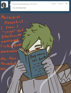 I also feel the urge to reblog this because omfg blushing Flamel and oh LOL THAT BOOK TITLE. *squints her eyes* WAIT A MOMENT.  Look at the &ldquo;written by&rdquo; thingy! Do those initials stand for what I THINK they stand for? DAFUQ DID I READ HOLY
