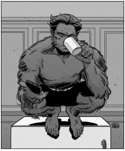 docshaner:  Hank has a well documented history with coffee. And perching on things he ought not. 