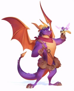 nicholaskole: “Looks like we’ve still got some things to do after all, old friend.” Dragons may age differently than Dragonflies, but best friends always stick together 🐉🐝Spyro &amp; Sparx, all grown up! Spyro took up with the balloonists