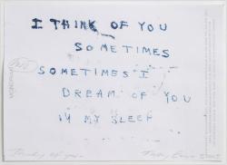 Euo:  Tracey Emini Think Of You Sometimes, Sometimes I Dream Of You In My Sleep.
