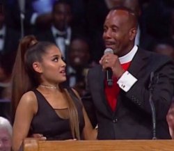 babyi:Remember that time Ariana was insulted and groped on live tv at a funeral celebrating a powerful female artist? And everyone was more concerned about how short her skirt was?