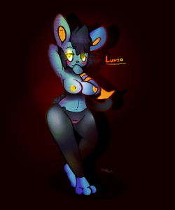 sirphilliam:  One Luxio, comin’ right up!This took me a good two hours to do.Ech, too long.. (Gift for elpatrixf)  There really isn&rsquo;t enough art of a female luxios, now that I think about it.