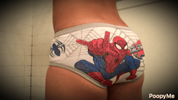 poopyme-wpb:  Here’s the other pair of new spiderman briefs. I made this gif with a mobile app. 