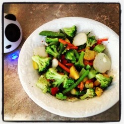 #Dinner Steamed Veggies! Should I share with Panda??&hellip;