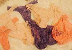 These are our new batch of panties&hellip;.waiting for you requests. What shall we do with them? We will leave that up to your imagination. What would you like the pants that you purchase to have been used for&hellip;.. 