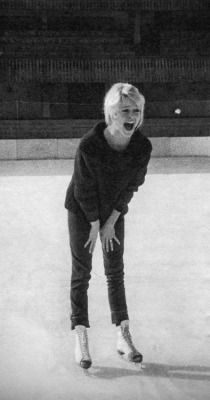 thehappyhypocrite:  Brigitte Bardot learning to ice skate, 1958. 
