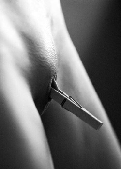 hornydeniedgirl:  redthreadtugs: ©redthreads 陪同 Ten edges. Then he will cuff her hands behind her back, place a clothespin on her inflamed clit, and settle into his comfortable chair. She will pleasure him with her mouth, containing her eagerness