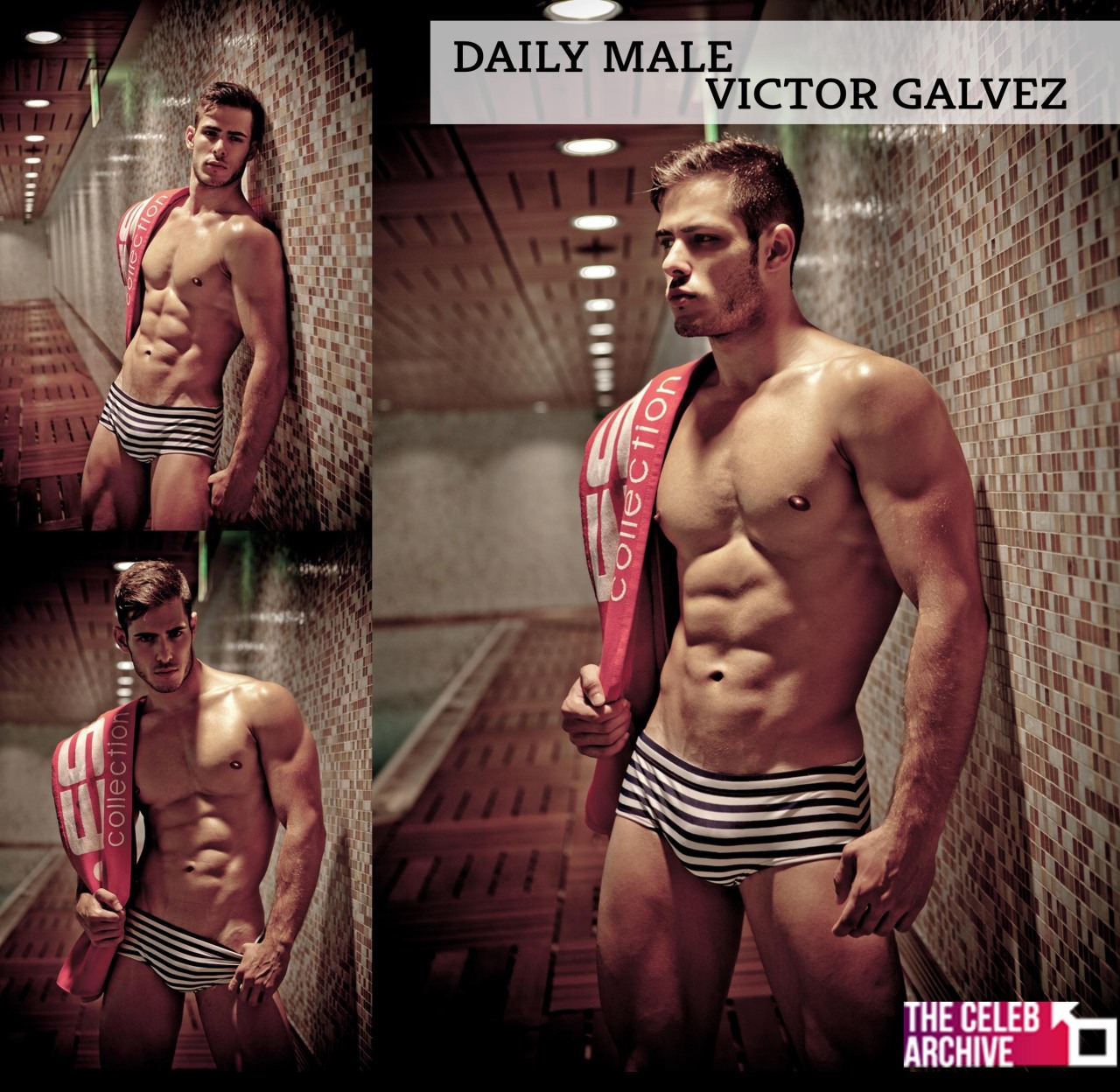 thecelebarchive:  DAILY MALE - Incredibly sexy Spanish newcomer Victor Galvez poses
