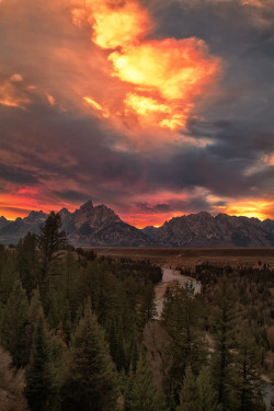 ponderation:  Grand Tetons Painted Sky by