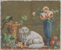 robert-hadley: Firescreen ( France ), 1825-40 block-printed on handmade paper. Source: cooperhewitt.com  hi kitty