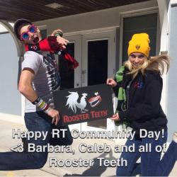 roosterteeth:  It’s the first ever RT Community Day! Wear your RT/AH merch with pride, and see if you can spot any other fans out in the wild! Post your pictures and use the tag #RTCommunityDay so we can find you!