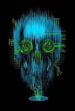 fuckyeahcyber-punk:  Virtual Distortion by Naked Monkey - found here:  http://displate.com/displate/38945/prints-on-steel-abstract-skull-digital-circuit-art-lights-black-horror-distortion-dark-green-computer-virtual-cool-binary