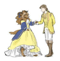 roachpatrol:  dc9spot:  Beauty(?) and the Beast …genderbend XD!  NO NO NO THIS IS TOO CUTE I LOVE IT 