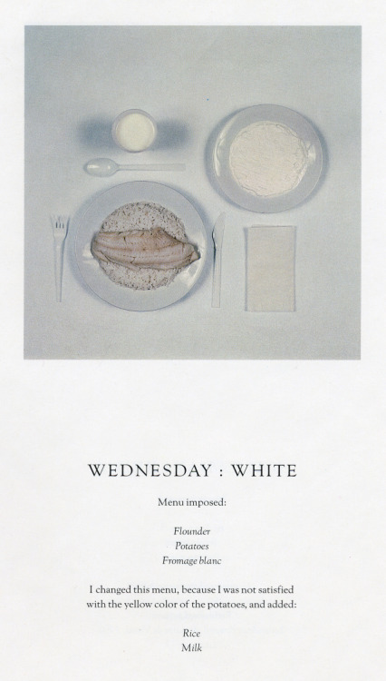 feeb:  Sophie Calle, The Chromatic Diet 