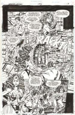 nomalez:  johnbyrnedraws:  Wonder Woman #102, page 10 by John Byrne. 1995  [Français] Cette Wonder Woman par John Byrne est la premier comics de Wonder Woman que j’ai lu dans ma vie(édité par Semic en France à l’époque). J’ai découvrt un excellent