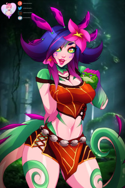 law-zilla:  Coming out of the jungle, we have the first winner of the december poll, Neeko from League of Legends!All the versions can be found in both Patreon &amp; Gumroad~Versions include:-Traditional-Bikini-Lingerie-Latex-Semi-nude-Nude-Special Xmas-C