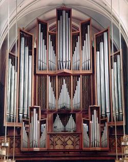 I see pipe organs in the artworks of Adolf