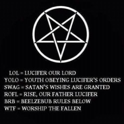 sein-katzchen:  crucifiedcurse:  Well this is interesting.. #lucifer #satan #devil #worship #father #666 #evil baphomet #ritual  totally using these from now on  LMFDO oh the stupidity never ends&hellip;and I agree..using these from now on as well