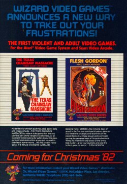 vgprintads: ‘The Texas Chainsaw Massacre’ + ‘Flesh Gordon’ [2600] [USA] [MAGAZINE] [1982] via Gaming After 40  This reblog is dedicated to @obscurevideogames, who has been one of my favorite patrons. Whenever I see @mechattack in the activity