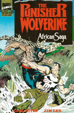 The Punisher/Wolverine in African Saga, by Carl Potts and Jim Lee (Marvel Comics, 1989). From a charity shop in Nottingham.