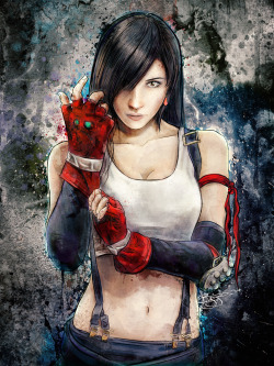 theomeganerd:  Various Video Game Paintings Featuring: Tifa Lockhart // Vincent Valentine // Lightning // Link // Metroid Created by Barrett Biggers