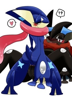 Greninja x greninja for pokepornislife  I couldn&rsquo;t find anymore of what you wanted except for the first one sadly so I threw in a solo Greninja
