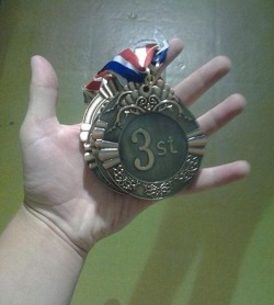 Hi Mom—I won a medal! I came in thirdst!