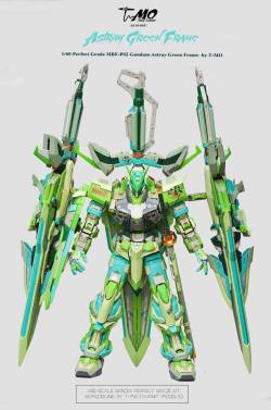 gunjap:  PG Gundam Astray Green Frame 4 Tone + 3 Tactical Arms CUSTOM: Work by thanit. PHOTO REVIEWhttp://www.gunjap.net/site/?p=248415