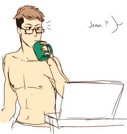 dokidoki-sunshine:  AND THEY BOTH HAD A BUNCH OF GAY SEX!! the end Have some jeanMarco Christmas shenanigans c: I’ll probably draw a bonus picture later and jean looks cool in glasses!  And its 4:30 am and I should probably sleep now… 