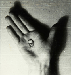 chagalov:  Marcel Mariën, La main de Magritte avec portrait de Mariën, 1945 from rémy le fur &amp; ass. 