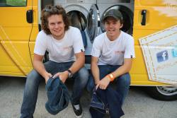 amroyounes:  The Orange Sky Laundry founders  Two 20 year old guys from Brisbane, Australia have taken it upon themselves to found a charity (Orange Sky Laundry) that offers a free mobile laundry service to the Australian Homeless. They’ve now officially