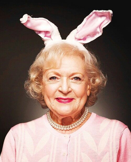 blondebrainpower:Betty White as an Easter Bunny