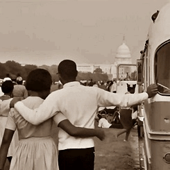 theladybadass:   Scenes from 1963 March on Washington. The march was documented by James Blue and restored by the US National Archives. The *entire film can be seen on the US National Archives Youtube Channel. *The audio from 23:13 to 29:44 in this