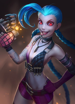 league-of-legends-sexy-girls:  jinx by Niconoff