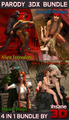 Game of Bones, Aliens and Pirates - xxx parodies of your favorite movies and TV shows! Over 100 pages ready to go in this fantasy sci fi erotica bundle by Insane3D! Check it out! Parody 3DX Bundle  http://renderoti.ca/Parody-3DX-Bundle