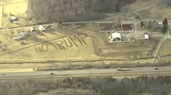 micdotcom:  Ohio farmer spends 4 hours writing massive anti-Trump message in cow manure 
