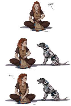 critter-of-habit:   I’d love for Aloy to have some company on her travels   