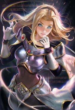 sakimichan:  I love how crazy how lux is XD her laugh is the best in League !Anyways I though id draw the original Lux first before drawing her other skins &gt;;3 This piece took me so long XD;;I was playing around with the composition and such, the hair