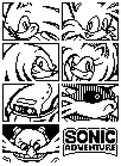 sonichedgeblog:  Portraits of Sonic Adventure characters that appear on your Dreamcast VMU.[Sonic The Hedgeblog] [Support us on Patreon]