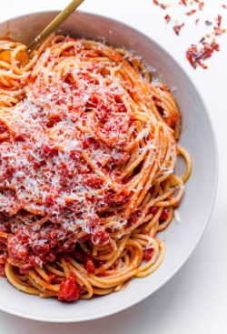 verticalfood:  Classic Spaghetti All’Amatriciana
