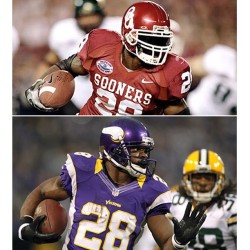 uofoklahoma:  Adrian “All Day” Peterson, from OU to the Minnesota Vikings. #boomersooner #transformationtuesday 