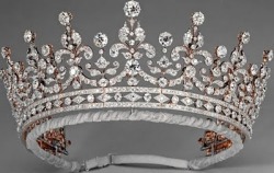 uilasharryfanfiction:  From top, The Girl’s of Great Britain and Ireland Tiara (with base, left, without base, right), The Fife Tiara, The Grand Duchess Vladamir Tiara (with pearls, left, with emeralds, right), The Poltimore Tiara, The Strathmore Rose