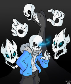 Wanted to do some more Undertale fanart, so here’s Sans and Gaster. I love the lighting on the eye.