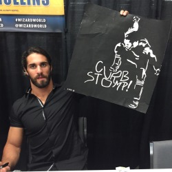 dasophiebee:  Seth Rollins with my sign! &lt;3