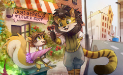 Zootopia commission for Calico the CatI really like it when original characters are tastefully inserted into some already pre-existing universe. And yes, adding Nick in the background was my own idea.